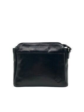 Patricia Nash Black Leather Shoulder Bag